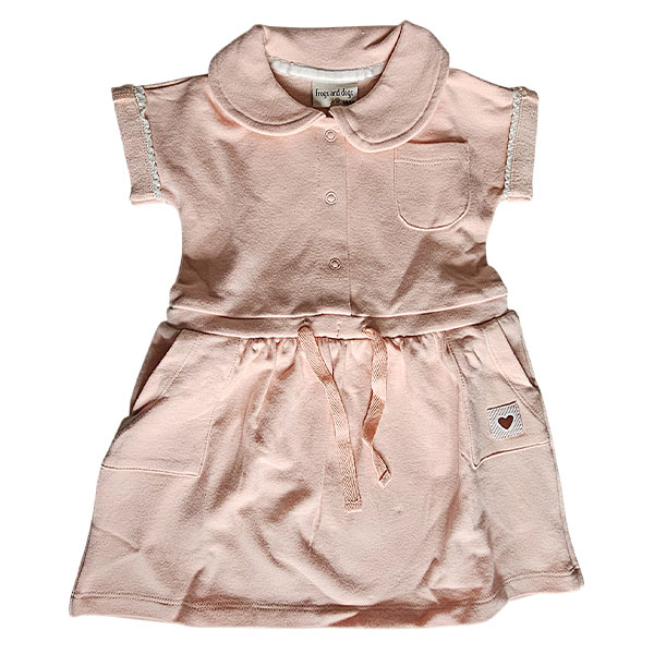 Frogs and Dogs zalmkleurig jurkje Beautiful Hearts showmodel