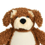 Cubbies knuffel Muchgle Buggle Cockapoo hond met krullend bruin lichaam en beige buik