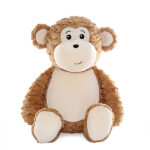 Cubbies knuffel Shimmy met bruin lichaam, lange staart, zwarte ogen en kleine oren