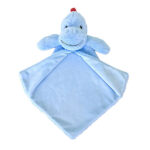 Cubbies knuffeldoekje Blueberry Luvie met blauw lichaam, zwarte ogen en rode schubben