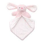 Cubbies knuffeldoekje Gracie Konijn Luvie met roze lichaam, witte buik en roze neus