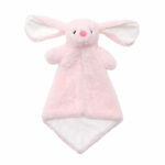 Cubbies knuffeldoekje Gracie Konijn Luvie met roze lichaam, witte buik en roze neus