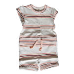 eedehands Frogs and Dogs onesie Beautiful Hearts zalmroze streepjes