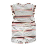 eedehands Frogs and Dogs onesie Beautiful Hearts zalmroze streepjes