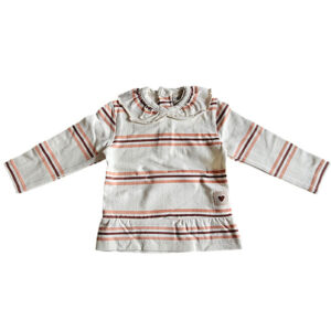 2e hands gestreept babyshirt lange mouw Frogs and Dogs Beautiful Hearts