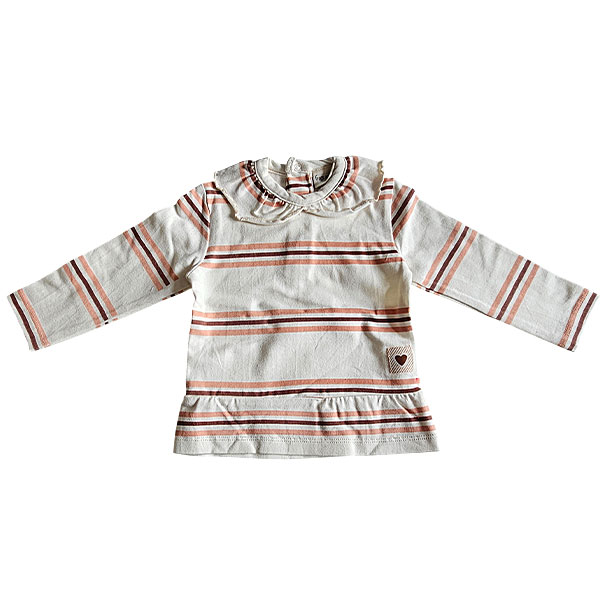 2e hands gestreept babyshirt lange mouw Frogs and Dogs Beautiful Hearts