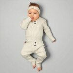 Frogs and Dogs babyset Silver Gray rib romper en legging Follow Your Heart