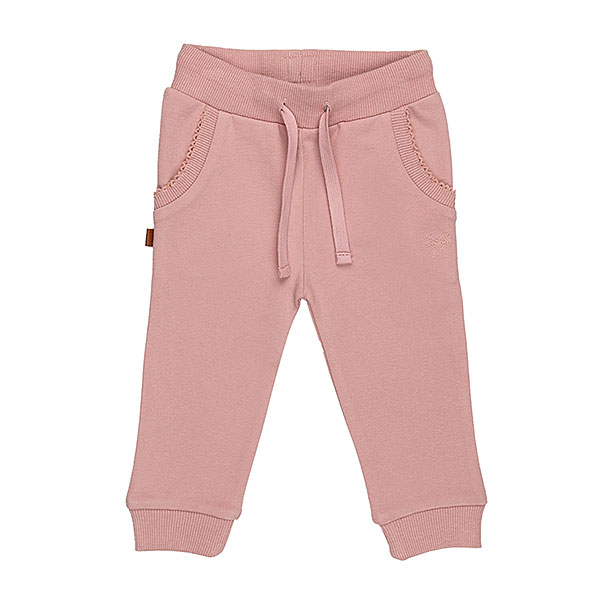 Frogs and Dogs baby & peuter joggingsbroek Zephyr Rose met elastische tailleband en striklint uit de Ballerina collectie