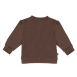 Frogs and Dogs baby & peutersweater Seal Brown met geborduurd kroontje en drukknoopjes op de schouder t/m maat 86