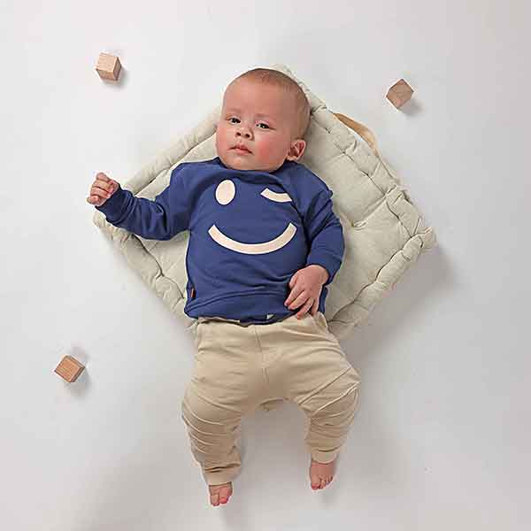 Frogs and Dogs baby & peuter bikerpants Sand Shell beige uit de Happy with You collectie met bikerstiksels en zakken