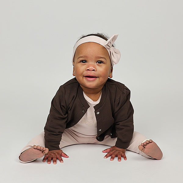 Frogs and Dogs baby & peuter legging Ballerina Sepia Rose met elastische tailleband