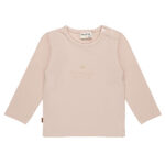 Frogs and Dogs baby & kindershirt Dancing Queen sepia rose met lange mouwen en opdruk uit de Ballerina collectie