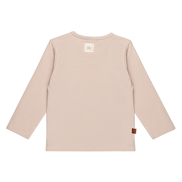 Frogs and Dogs baby & kindershirt Dancing Queen sepia rose met lange mouwen en opdruk uit de Ballerina collectie