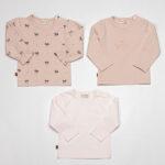 Frogs and Dogs baby & kindershirt Dancing Queen sepia rose met lange mouwen en opdruk uit de Ballerina collectie