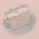 Frogs and Dogs baby & kindershirt Dancing Queen sepia rose met lange mouwen en opdruk uit de Ballerina collectie