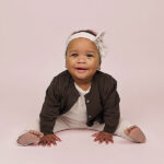 Frogs and Dogs baby & kindershirt Dancing Queen sepia rose met lange mouwen en opdruk uit de Ballerina collectie