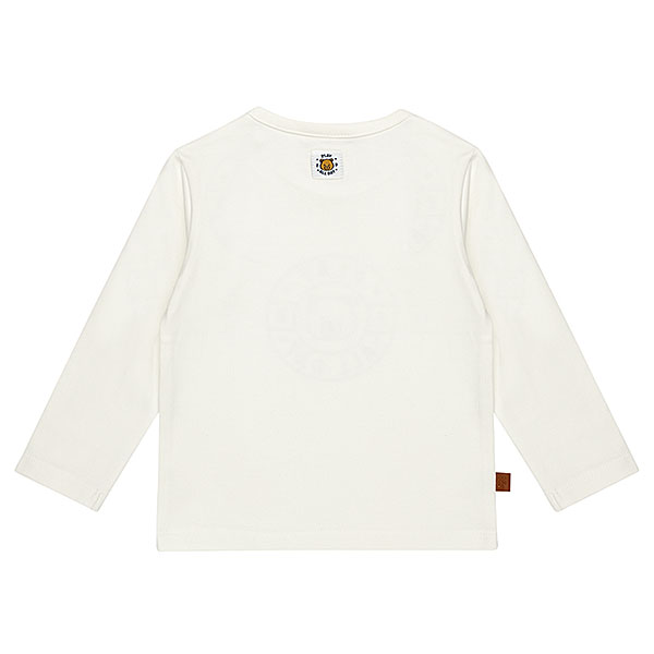 Frogs and Dogs Play All Day baby & peutershirt Emblem White Alyssum met rond embleem en beertje