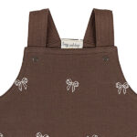 Frogs and Dogs baby & peuterjurkje Ballerina Bow Seal Brown met strikjes in sepia rose