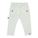 Frogs and Dogs baby & peuterbroek Nice Team White Alyssum Green met streepjes, zakken en Dino-logo