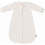 Jollein 4-seizoenen slaapzak Riverside met eendjes, konijntjes en plantjes op een ivory achtergrond, afritsbare mouwen en dubbele laag.