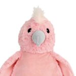 Cubbies Captain Caw Caw roze kaketoe knuffel met grijze snavel, pluizige kuif en zachte vleugels uit de Baby Range.