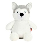 Cubbies Blizzard Husky met grijs-witte vacht, zwarte ogen en neus uit de Classic-collectie.