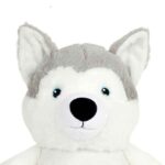 Cubbies Blizzard Husky met grijs-witte vacht, zwarte ogen en neus uit de Classic-collectie.