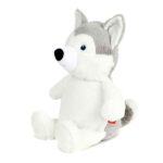 Cubbies Blizzard Husky met grijs-witte vacht, zwarte ogen en neus uit de Classic-collectie.