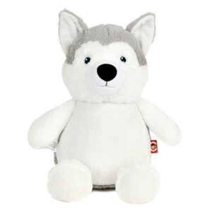 Cubbies Blizzard Husky met grijs-witte vacht, zwarte ogen en neus uit de Classic-collectie.