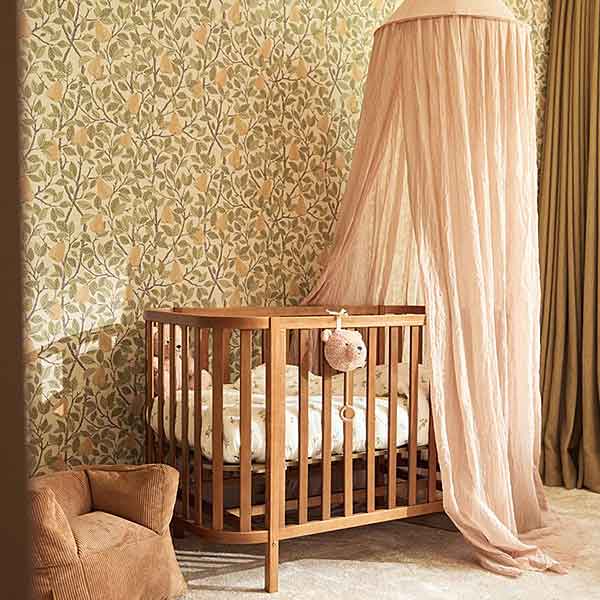 Jollein dekbedovertrek Riverside collectie met eendjes, konijntjes en waterplanten in neutrale tinten, inclusief kussensloop 60x40 cm.