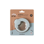 siliconen bijtring blauw grijs Interbaby met leeuwtje en structuurdetails