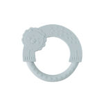 siliconen bijtring blauw grijs Interbaby met leeuwtje en structuurdetails