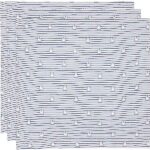 Jollein x Nijntje hydrofiele doeken 70x70 cm in Navy Blue met witte streepjes en Nijntje gezichtjes, set van drie zachte katoenen doeken.