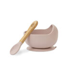 Siliconen babykom met zuignap en roze van Interbaby