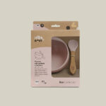 Siliconen babykom met zuignap en roze van Interbaby