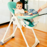 Blue Gray siliconen kinderservies met bord, kom, beker en lepel van Interbaby