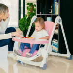 Dark Pink siliconen kinderservies met bord, kom, beker en lepel van Interbaby