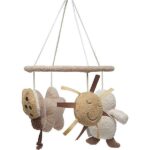 Jollein babymobiel van teddy met zonnetje, eendje en lieveheersbeestje in neutrale kleuren