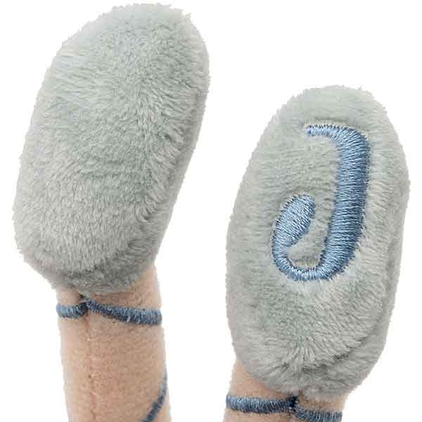 Jollein knuffelpop Amy fairy met blauw jurkje, geborduurde oogjes en zachte vleugels