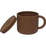 Jollein siliconen snackcup caramel met spiraaldeksel en handig oortje