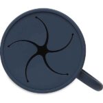 Jollein siliconen snackcup jeans blue met spiraaldeksel en handgreep