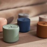 Jollein siliconen snackcup jeans blue met spiraaldeksel en handgreep