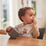 Jollein siliconen snackcup jeans blue met spiraaldeksel en handgreep