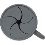 Jollein siliconen snackcup storm grey met spiraaldeksel en handgreep