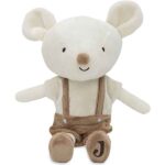 Jollein knuffel Bowie muis 32 cm met geborduurde oogjes en zachte pluche stof