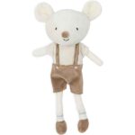 Jollein knuffel Bowie muis 32 cm met geborduurde oogjes en zachte pluche stof