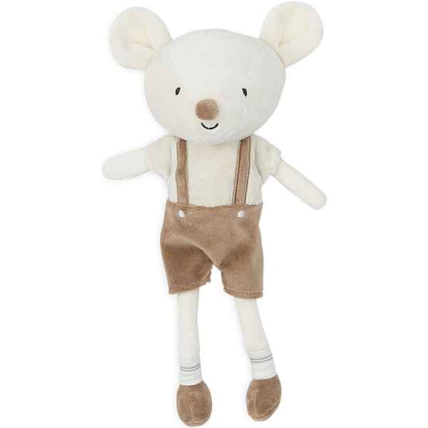 Jollein knuffel Bowie muis 32 cm met geborduurde oogjes en zachte pluche stof