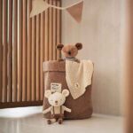 Jollein knuffel Bowie muis 32 cm met geborduurde oogjes en zachte pluche stof