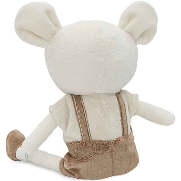 Jollein knuffel Bowie muis 32 cm met geborduurde oogjes en zachte pluche stof