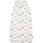 Jollein baby zomer slaapzak Deep Sea met walvissen, zeehondjes en schildpaddenprint, mouwloos Jersey slaapzakje in zomerse stijl.